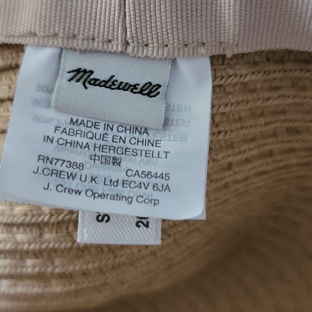 Madewell paper beach ⛱️ vacation hat M-L H6578 - Picture 5 of 7